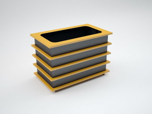 Прямоугольная плантатор из листового металла