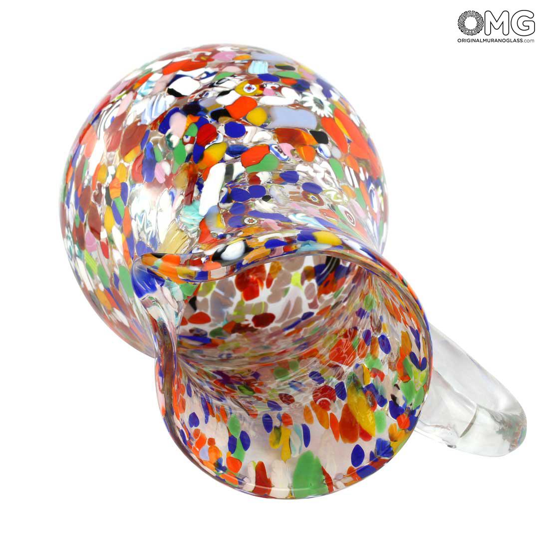 2965 ORIGINALMURANOGLASS Кувшин для вина и воды - яркие краски Венеции - Original Murano Glass OMG 18 см  - Вид №1