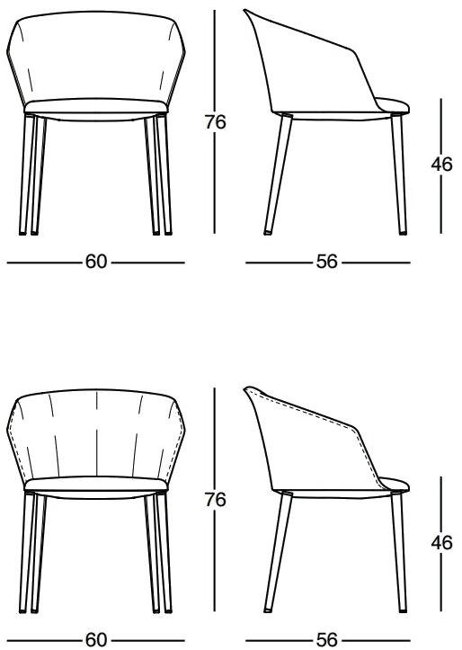Zanotta Кресло с подлокотниками из полипропилена, стальные ножки Liza sun-id-1469042 - Вид №5