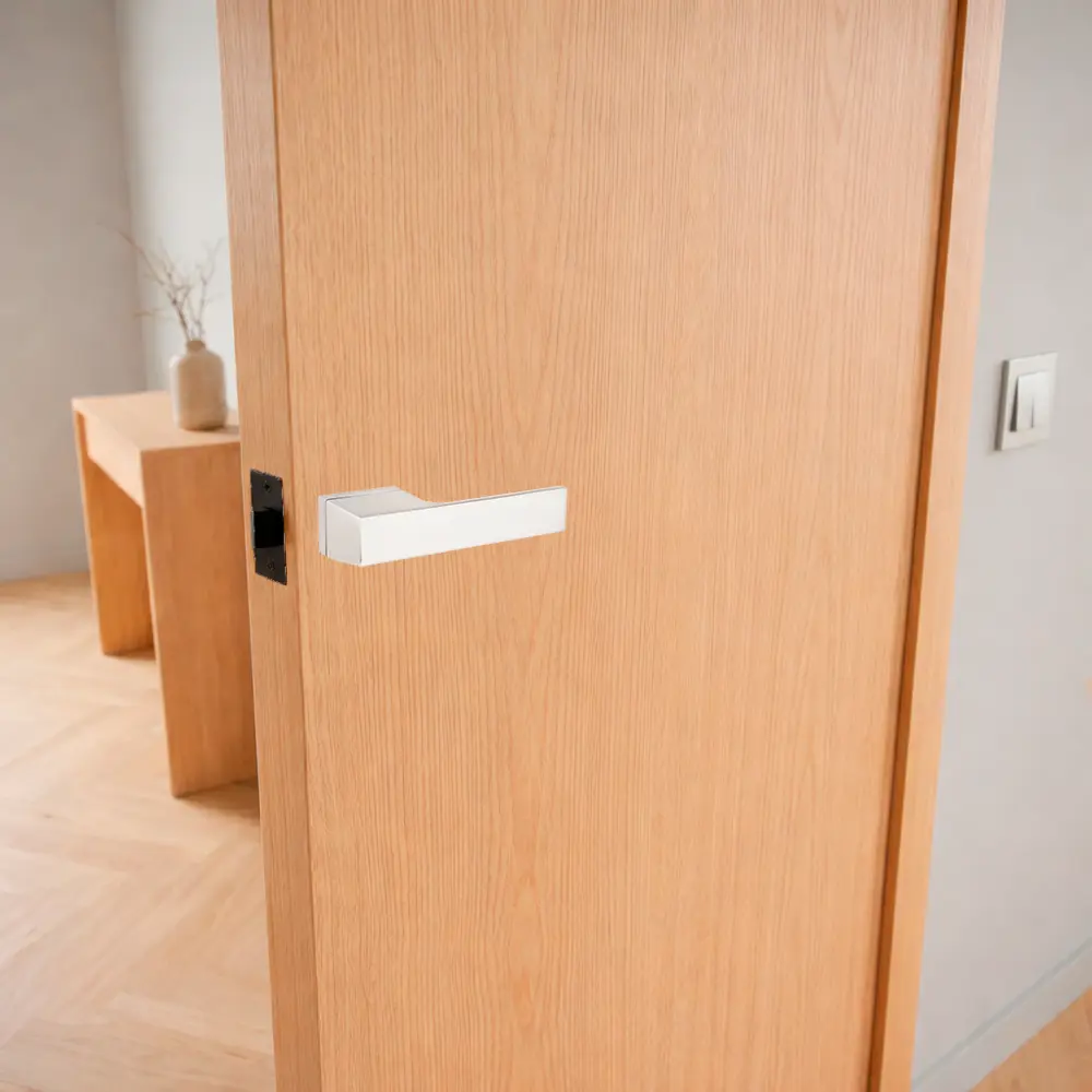 Дверная ручка на розетке Armex H-110175-A без запирания цвет никель STLM-2002584 - Вид №5