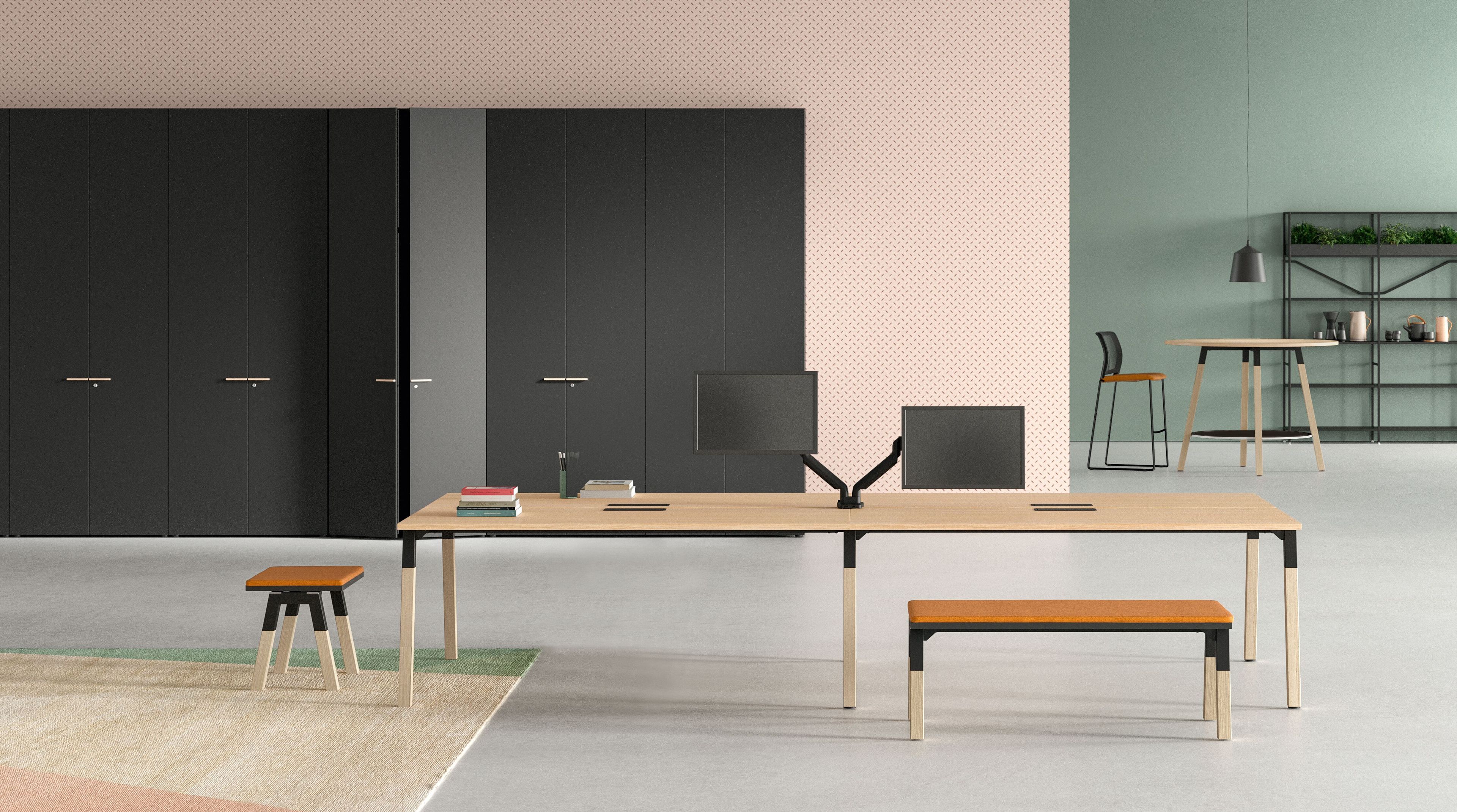 Прямоугольный стол для совещаний с системой люверсов Bralco Полярный ARCH-00005900