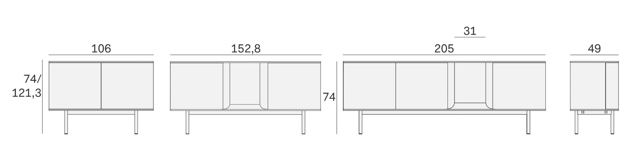 Шкаф с распашными дверями Novamobili FJORD ARCH-00023894 - Вид №8