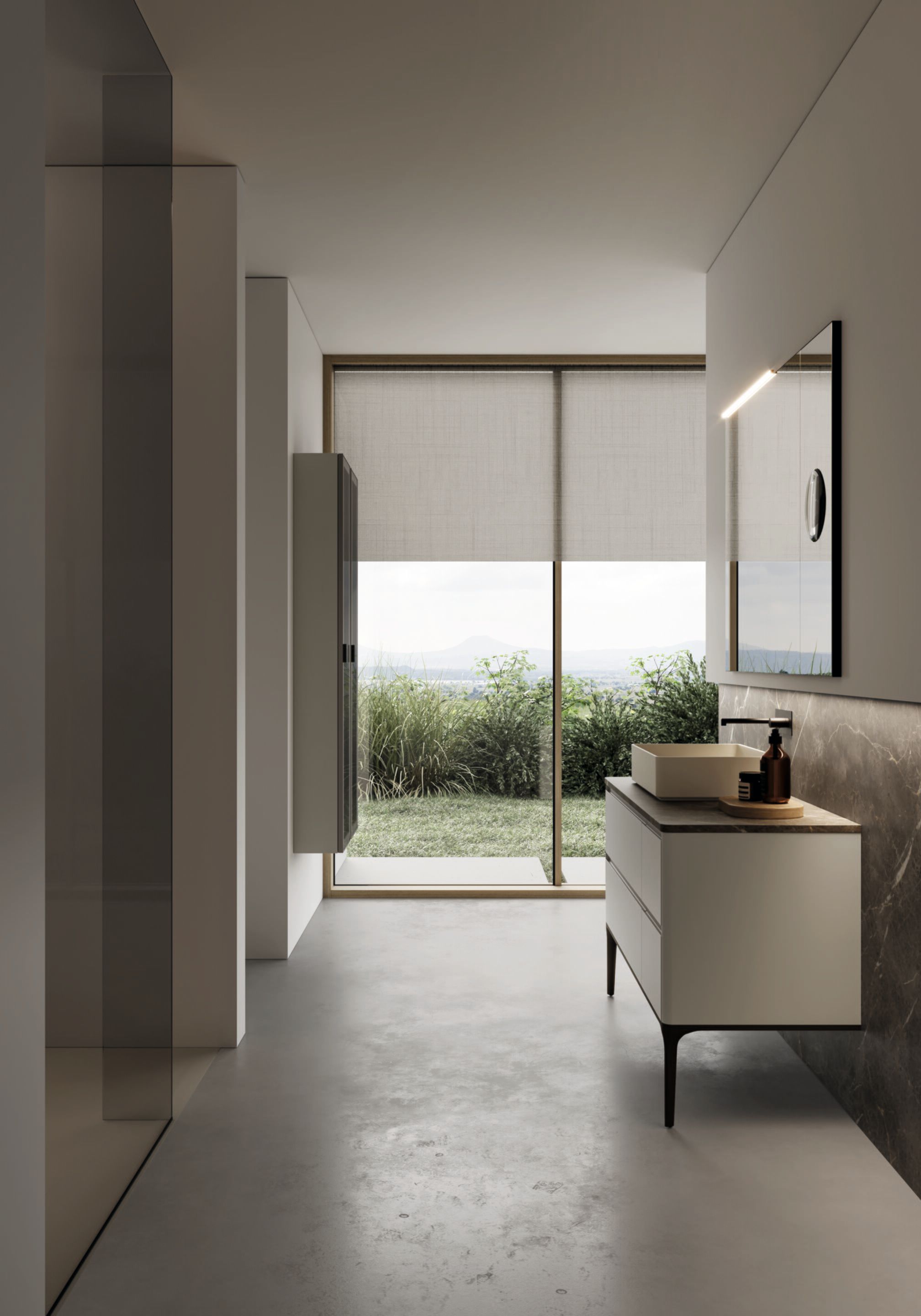 Напольный умывальник с зеркалом Ideagroup Seventy Form ARCH-00075525 - Вид №1