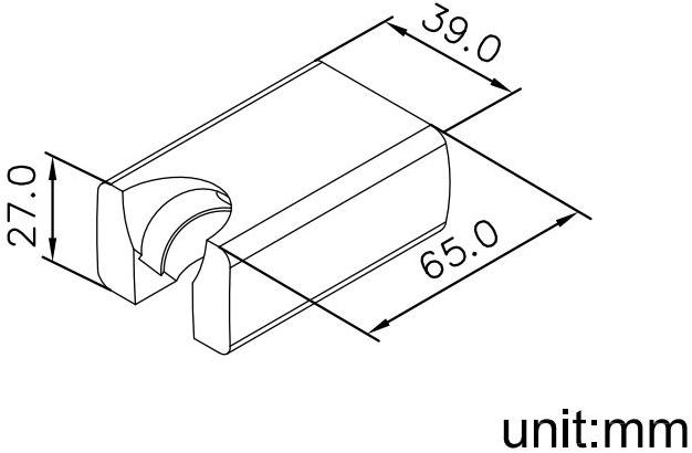 JUSTIME Опора для душа из хромированной латуни Mark ii 7909-9c-80cp - Вид №1