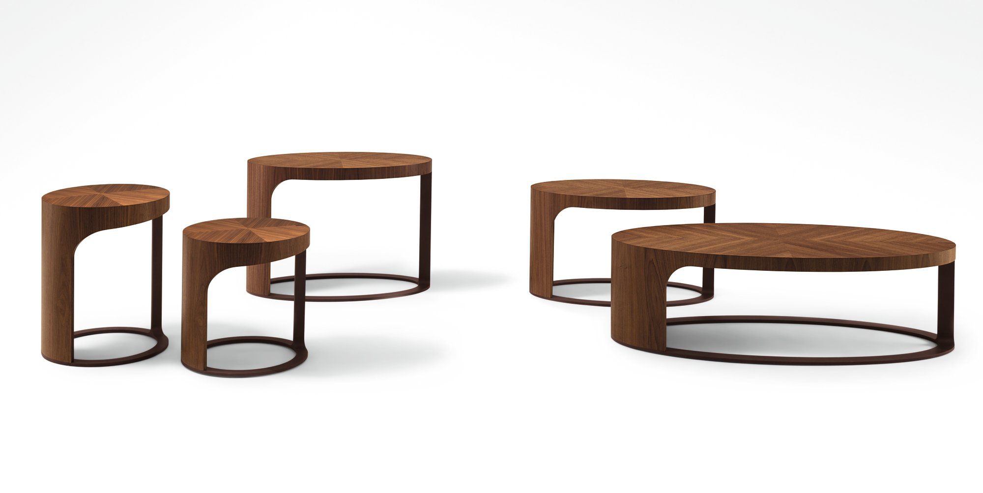 Деревянный овальный журнальный столик Giorgetti LING ARCH-00025133