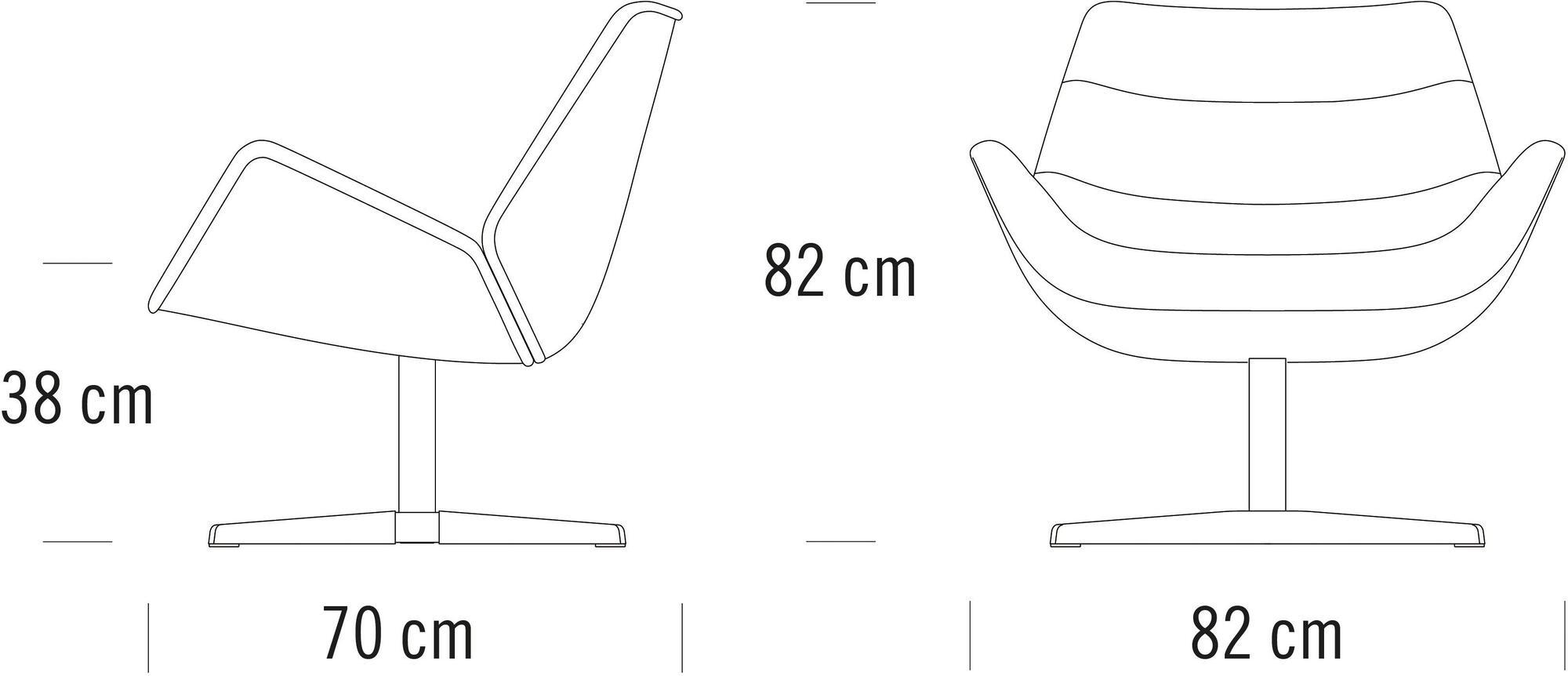 Thonet 4-спицевое тканевое кресло с подлокотниками 808 sun-id-1399577 - Вид №12