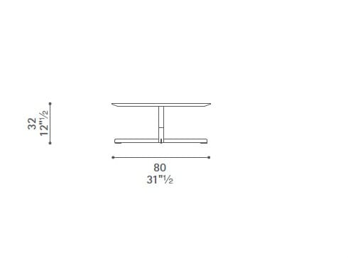 Круглый деревянный журнальный столик Poltrona Frau коллекция-столы и стулья ARCH-00140320 - Вид №2
