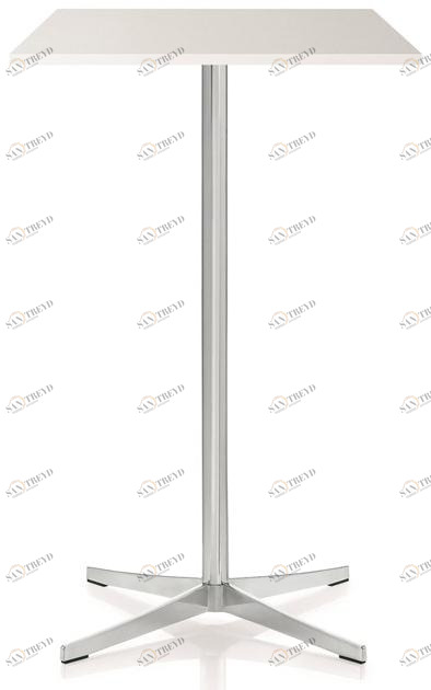 ZÜCO Высокий квадратный стол из МДФ и основание из хромированной стали Perillo tavola Pr 531