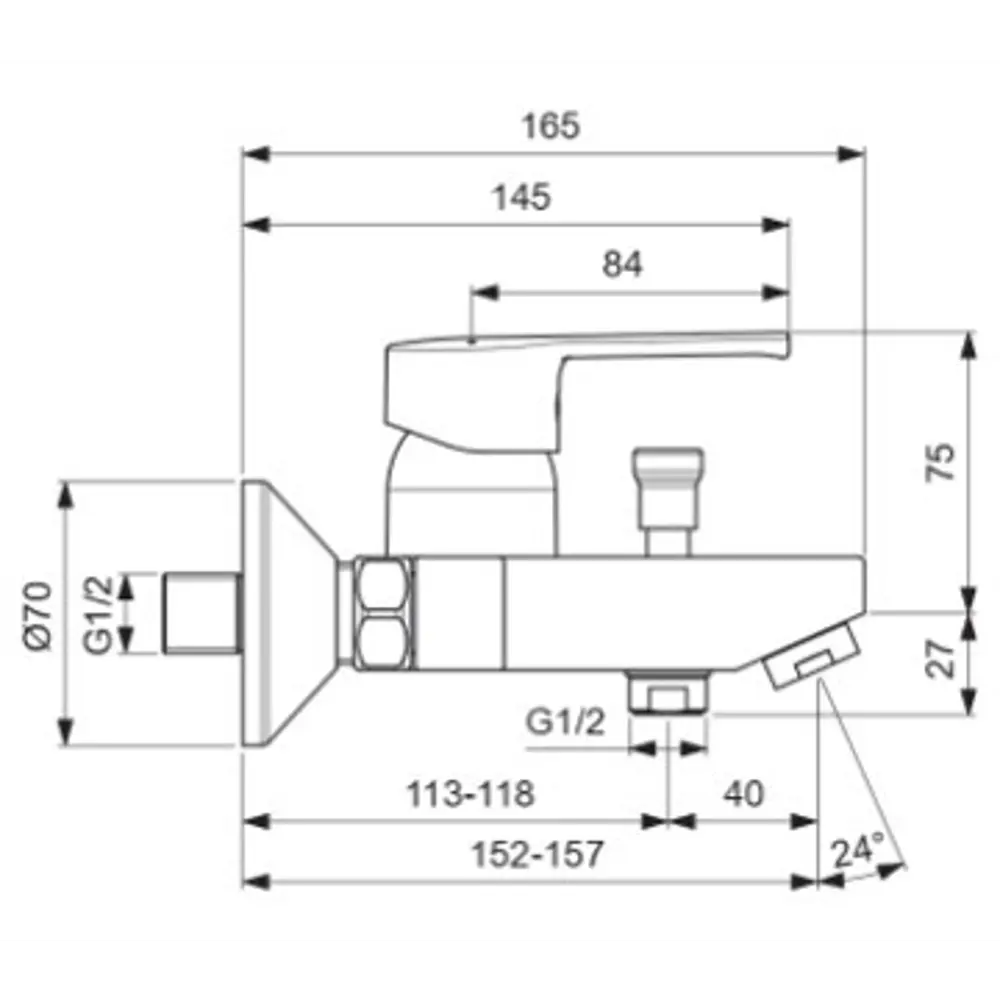 Смеситель для ванны Ideal Standard Idealstyle однорычажный цвет хром 82640750 STLM-2153927 - Вид №5