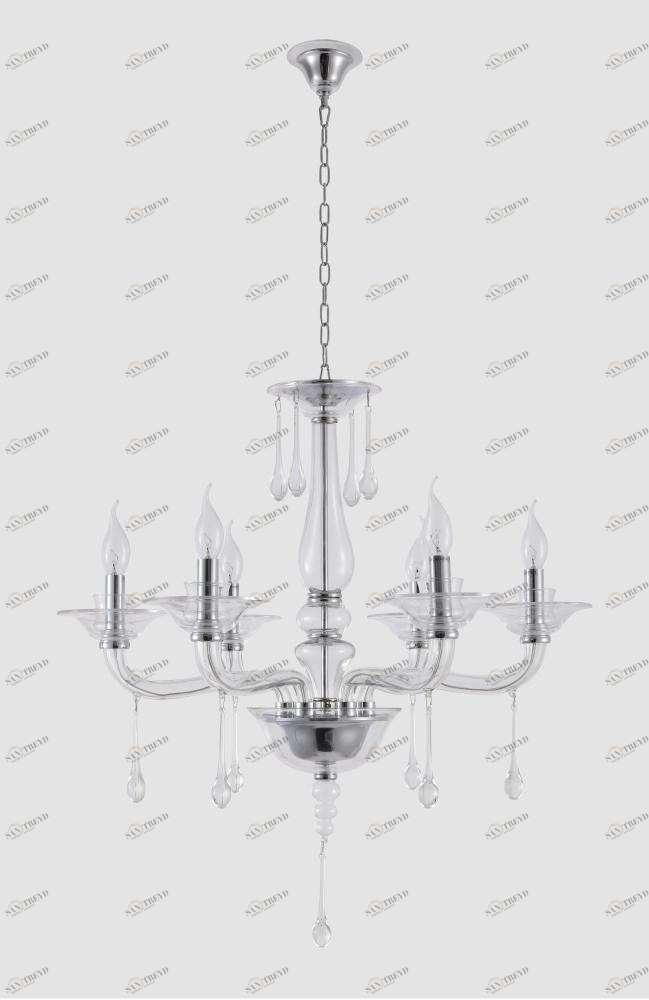 Подвесная люстра Crystal Lux Monica SP6 Chrome/Transparent CRYSTAL LUX ДИЗАЙНЕРСКИЕ, MONICA 220564 Хром 