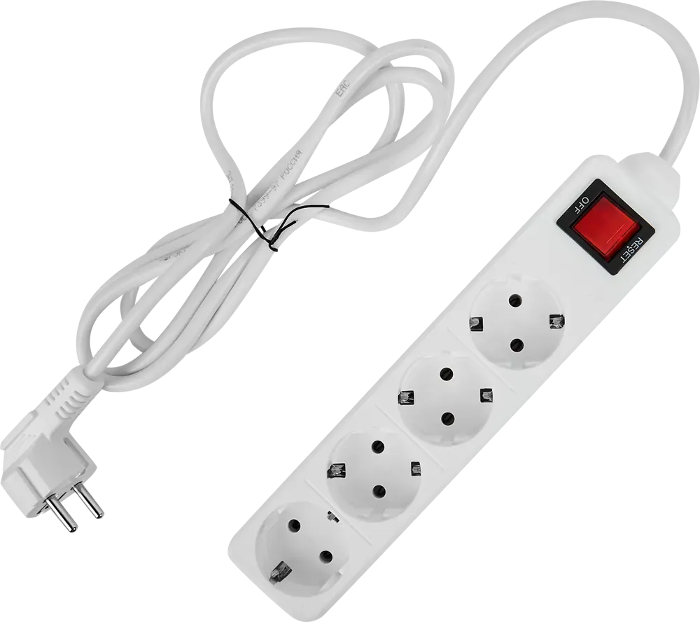 Сетевой фильтр ЗАЩИТА ПРО с 4 розетками и защитой от перегрузок 82741283