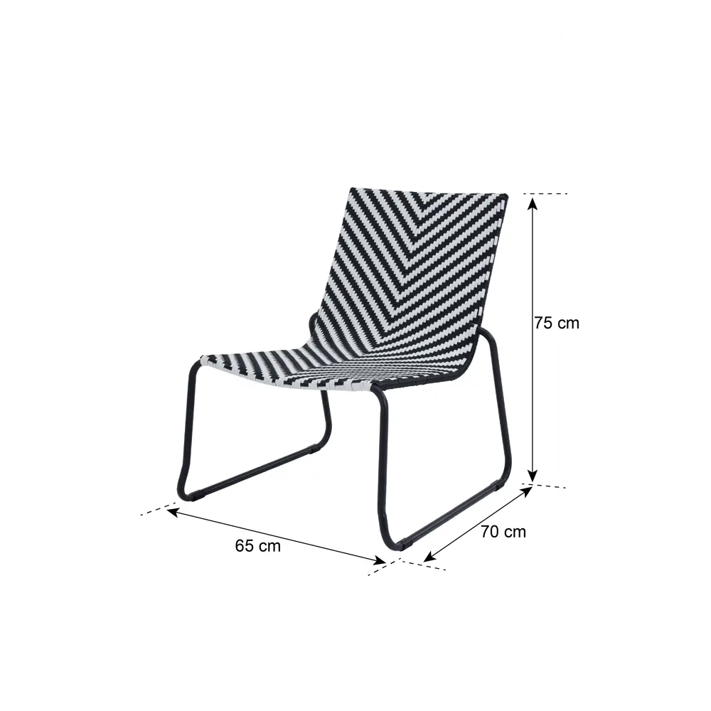 BEGINIA Nero - садовый стул из искусственного ротанга с графичным узором 89381721 STLM-1563652 - Вид №4