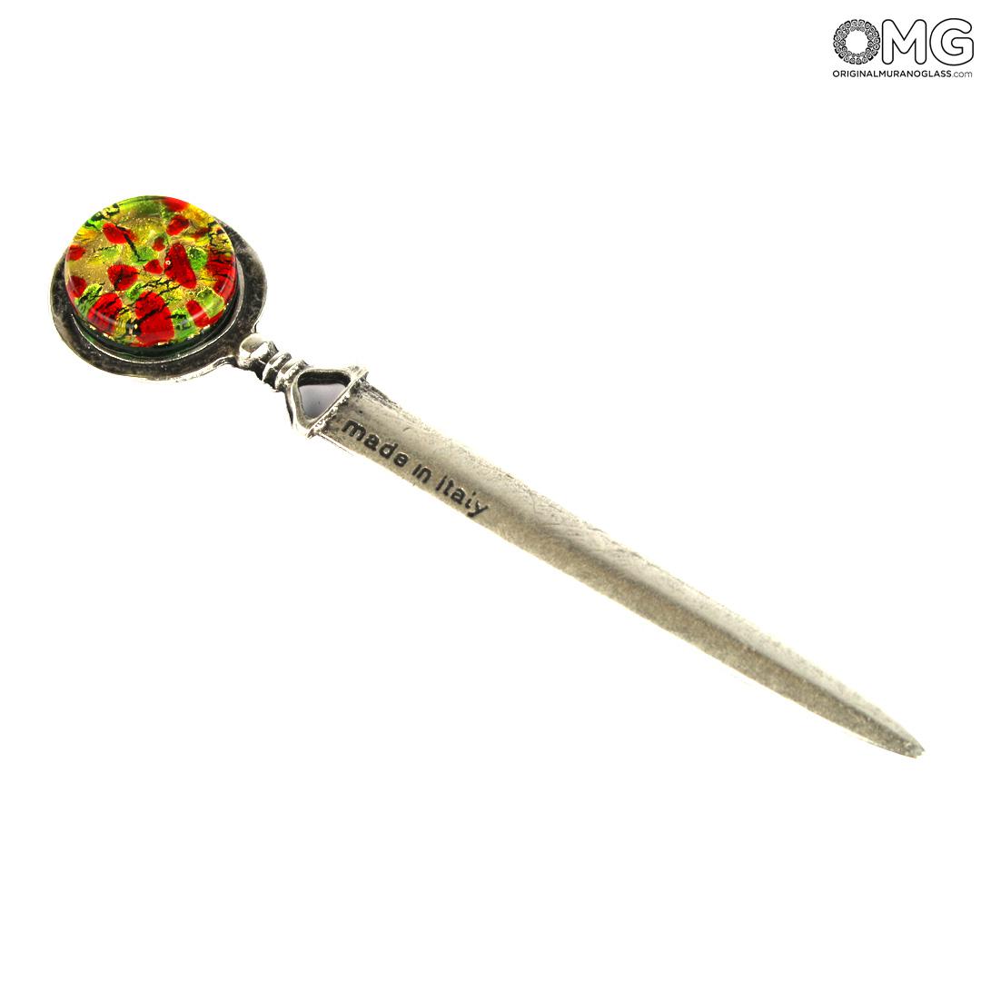 4035 ORIGINALMURANOGLASS Канцелярский нож - муранское стекло OMG 12 см  - Вид №1