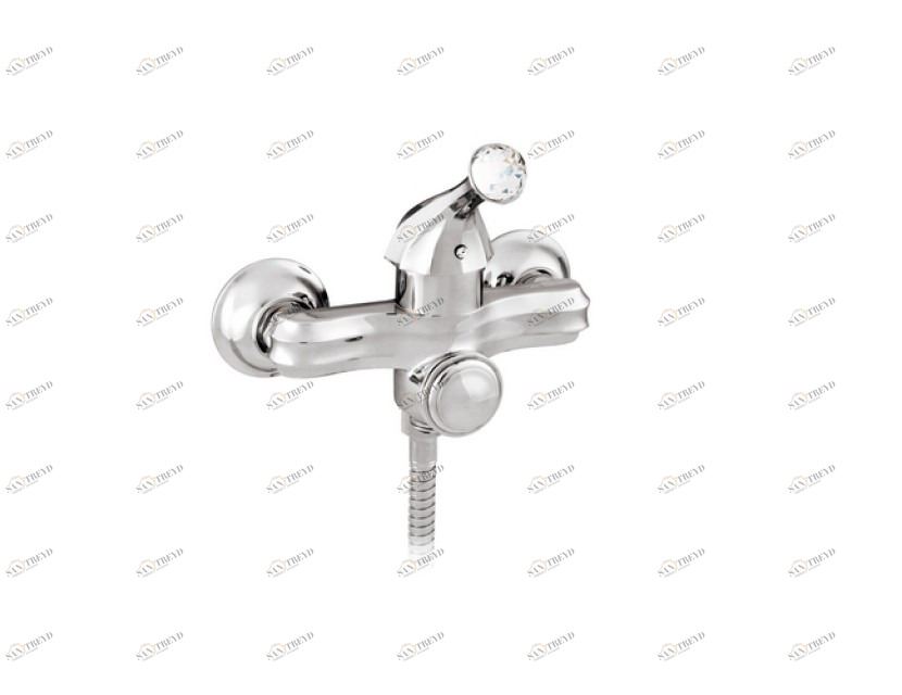 038113.000.00 Монолевер для ванны с кристаллами сваровски Золото 24К Mestre Indica