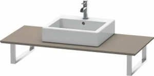 XL026C09090 Консоль для накладных раковин и встраиваемых умывальников, для угла слева X-Large #XL026C 550 мм Фланелево-серый шелковисто-матовый лак