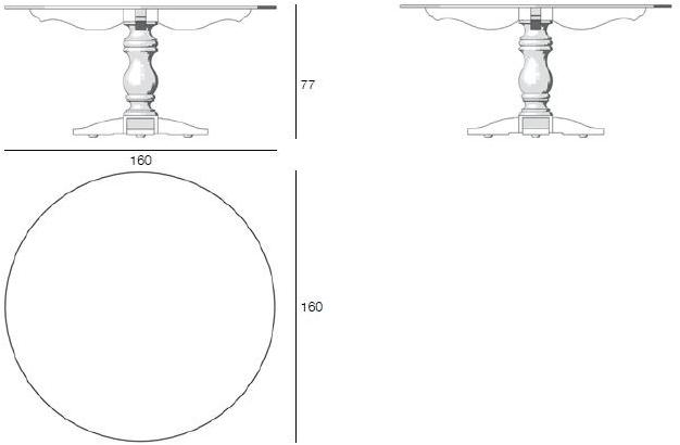 Il Giardino di Legno Круглый обеденный стол из мрамора Mozaic Moza0478 - Вид №4