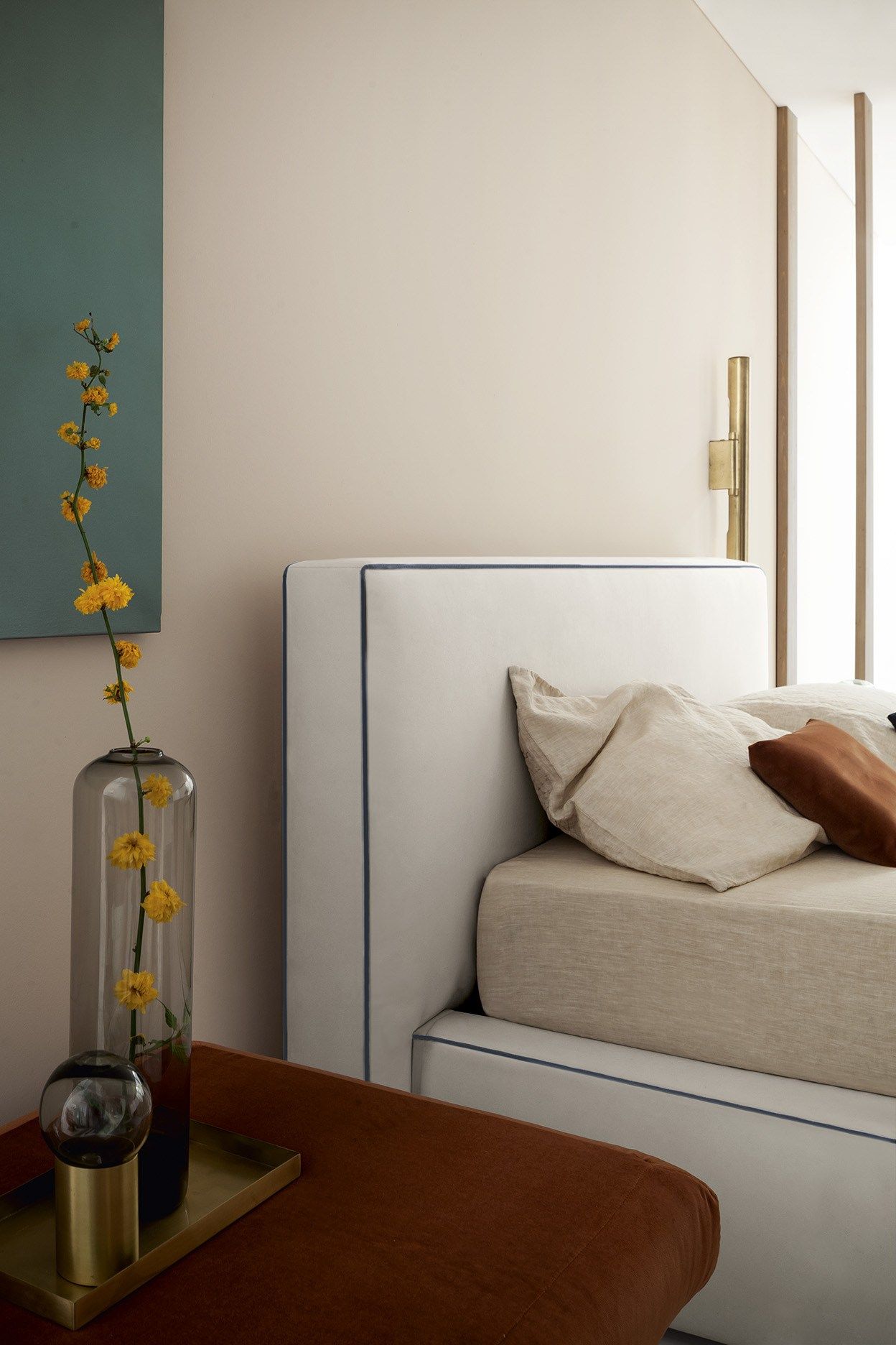 Двуспальная кровать для хранения ткани с мягким изголовьем Felis Bedstories ARCH-00105228 - Вид №9