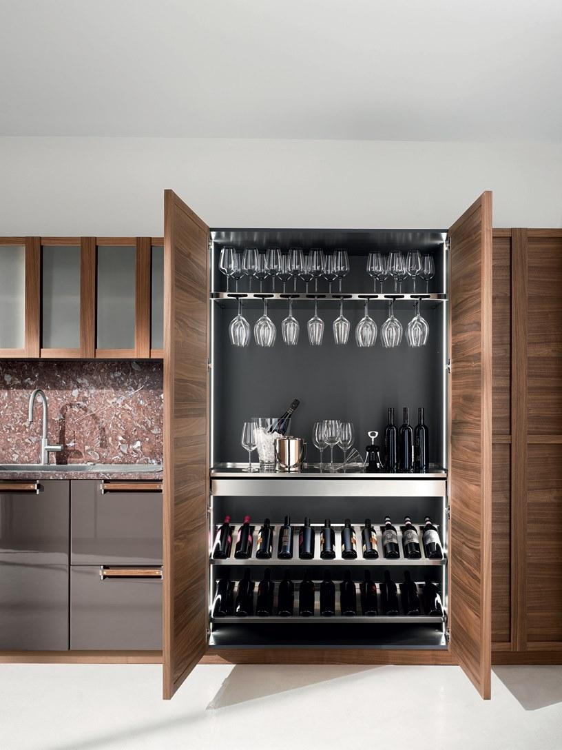 Composit Линейная кухня из лакированного дерева с ручками Noisette sun-id-1468359 - Вид №3