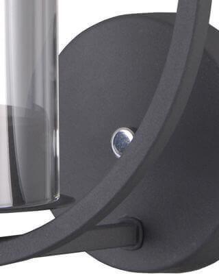 Бра со стеклянным плафоном дымчатое "Олави" 3302/1W-SBK-CL LUMIEN HALL ОЛАВИ 00-3930284 Серый;черный  - Вид №1