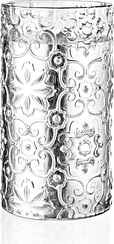 10599911 IVV Стакан для воды IVV "Арабески" 420мл (серебрист.узор) Стекло 