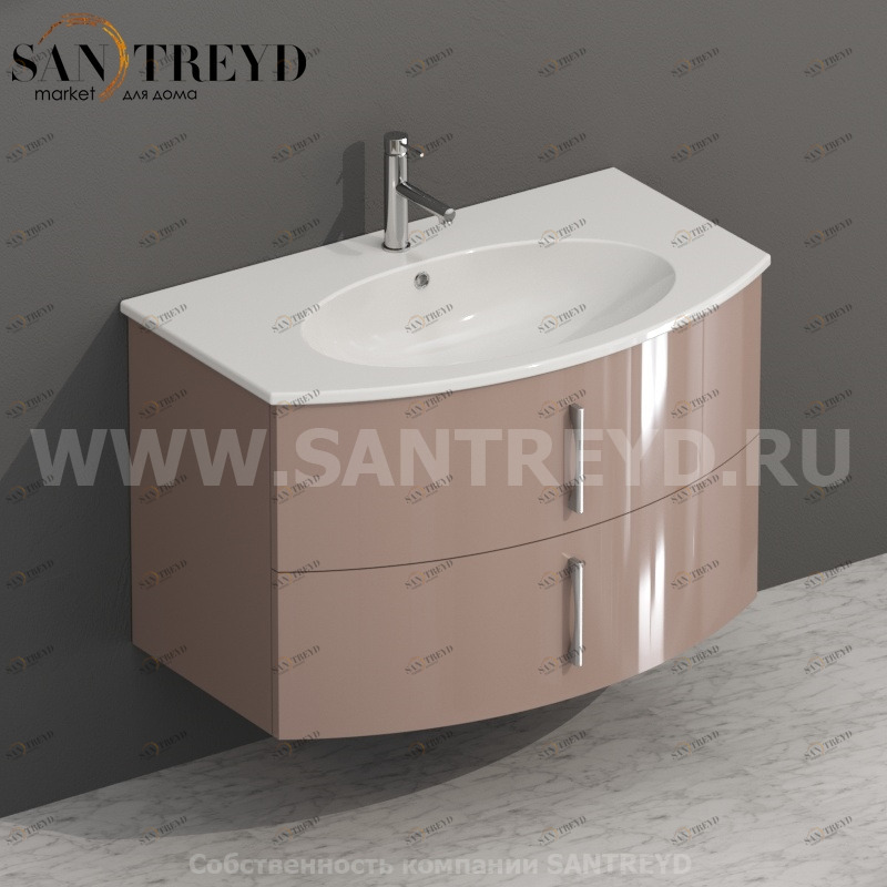 MDMC80Y138 Тумба с двумя ящиками 78 см розовая Globo 4ALL Италия Ceramica Globo