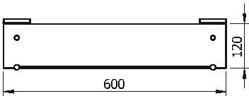 10951A Полка подвесная цвет хром LANGBERGER ALSTER - Вид №2
