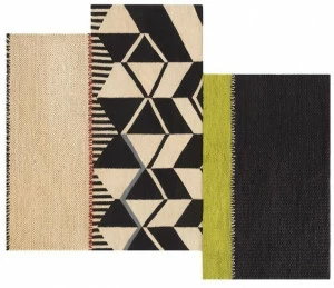GAN Прямоугольный шерстяной коврик ручной работы с геометрическими мотивами Rustic chic