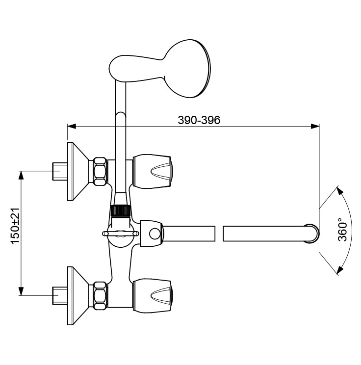 BA167AA Смеситель для ванны/душа VIDIMA ISKAR  - Вид №2