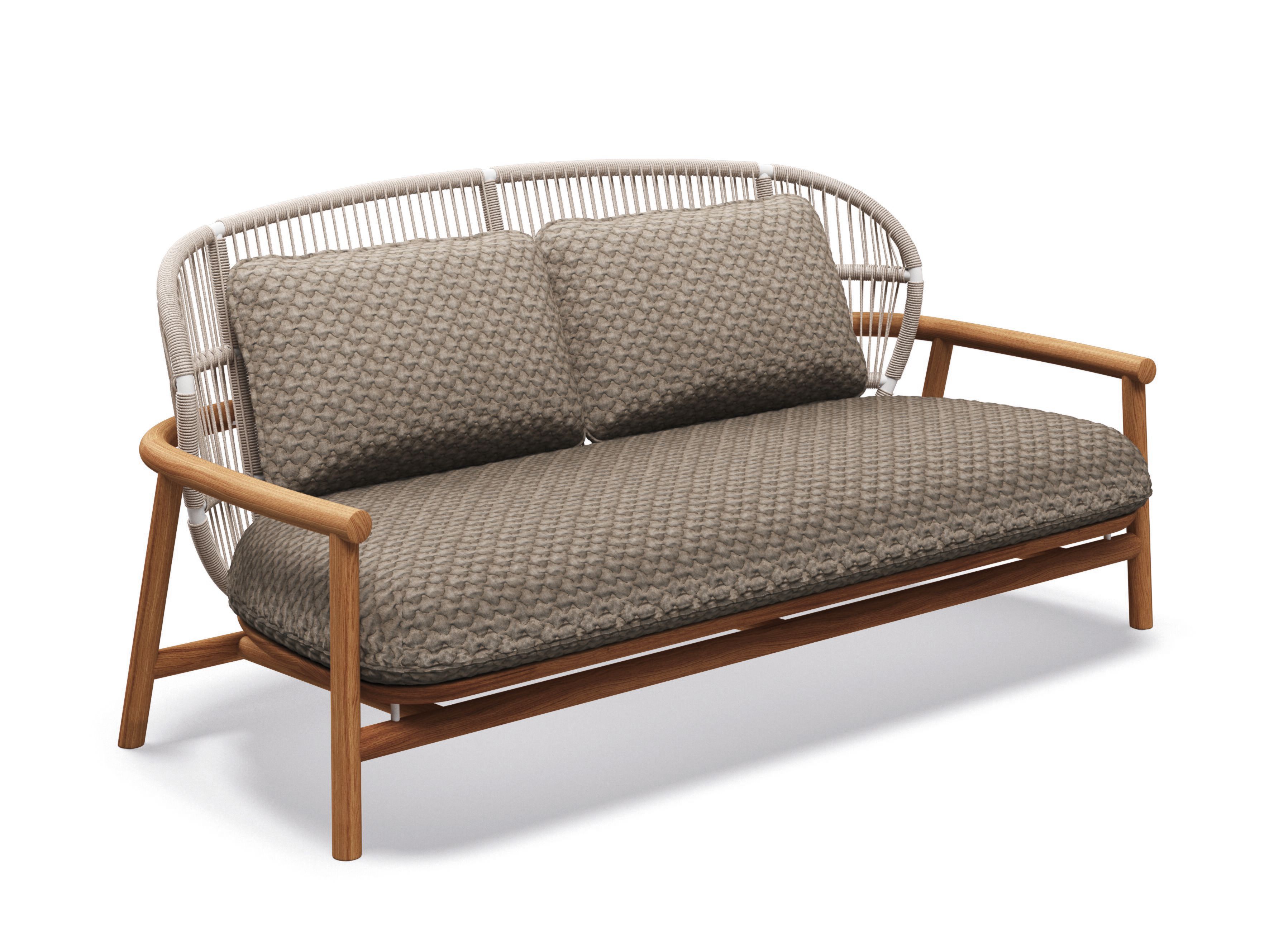 2-местный тканевый и веревочный садовый диван Gloster папоротник ARCH-00027465