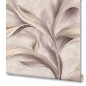 Обои флизелиновые Артекс Боттега с растительным узором, коричневые, 1.06 м 89409510