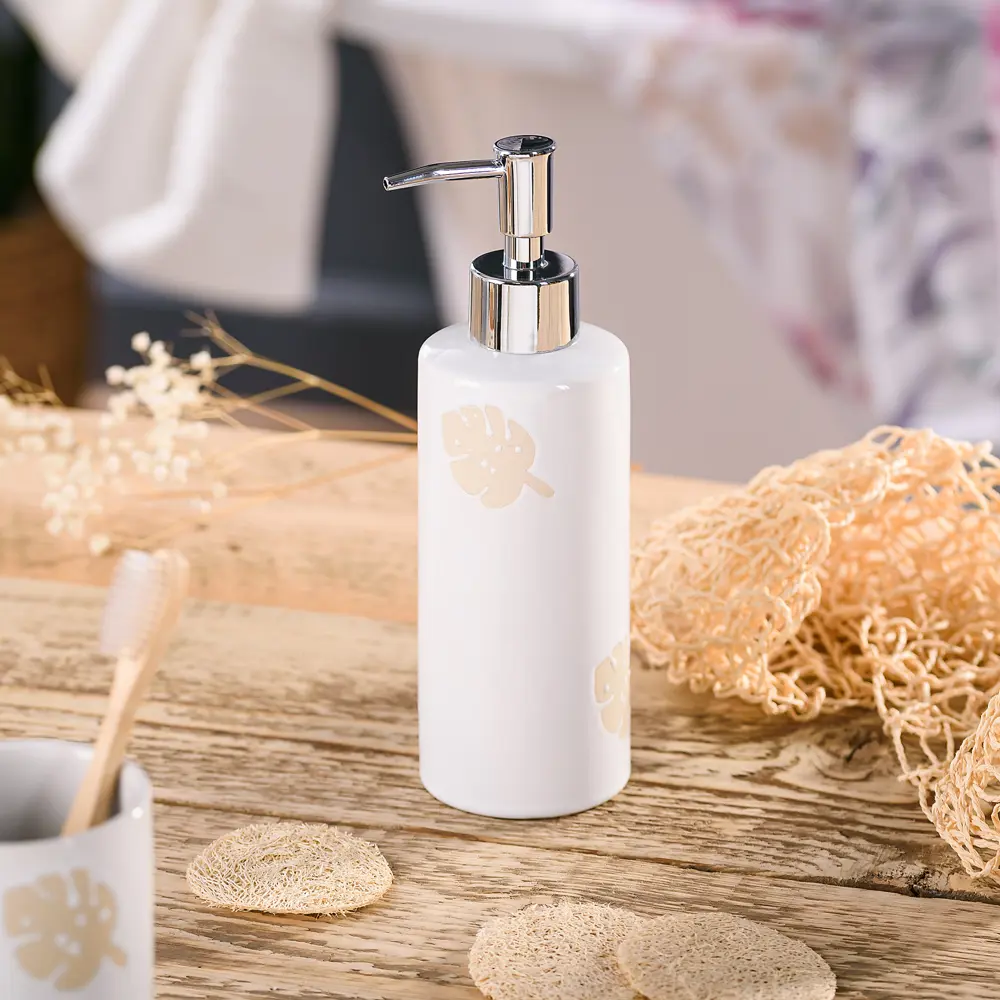 Дозатор для жидкого мыла Lopo цвет бежевый VERRAN STLM-2181313 - Вид №4