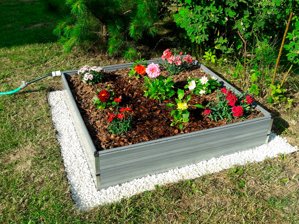 Грядка ПВХ 2х1 м. высота 23,5 см с автополивом ГеоПластБорд GPBST-157 - Вид №7