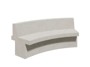 Изогнутая бетонная скамья