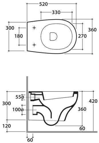 Grs02 Подвесной унитаз настенный Белый Ceramica Globo Grace Италия - Вид №3