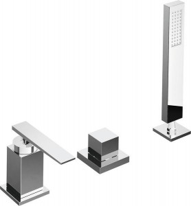 19005-010 Mariner Kepler, комплект на борт ванны без излива с переключат. на 2 вых. и ручным душем, цвет хром