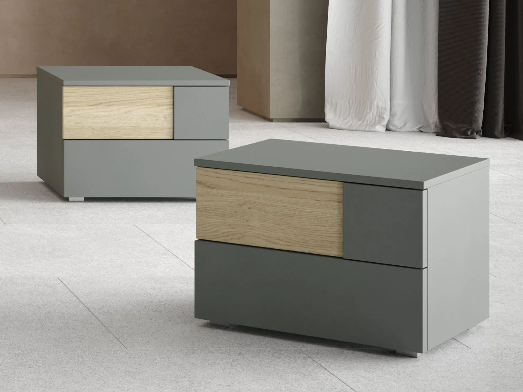 Деревянная прямоугольная тумбочка с ящиками Giessegi Осло ARCH-00118851