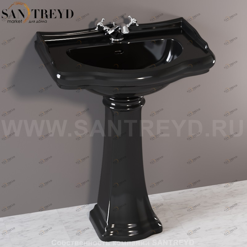 104604 Напольная раковина стоящая прямоугольная Kerasan RETRO