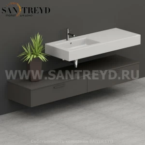 T20052AT2 Столешницы для использования в сочетании с тумбами и открытыми тумбами 200 см серая Globo ARREDO WOOD Италия