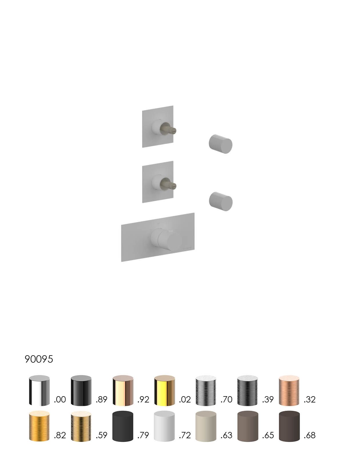 Термостатический смеситель для душа с 3 отверстиями Rubinetterie Frattini отдельная эстетика ARCH-00096850 - Вид №14