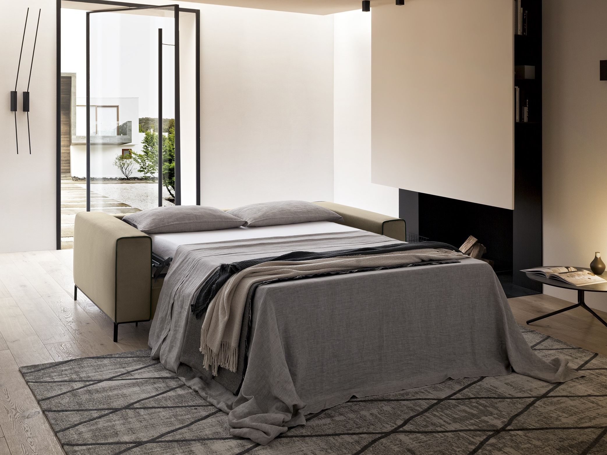 Двуспальный диван-кровать из ткани Felis Day &amp ARCH-00104545 - Вид №1