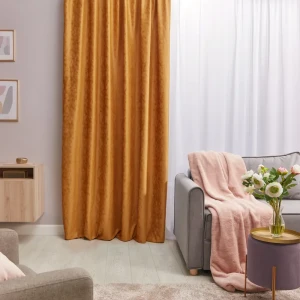 Штора на ленте Вельвет 200x280 см цвет золото