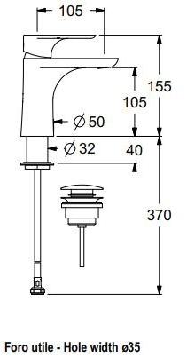 GUGLIELMI Смеситель для умывальника, однорычажный Walser Fbwl88507, fbwl88503 - Вид №8