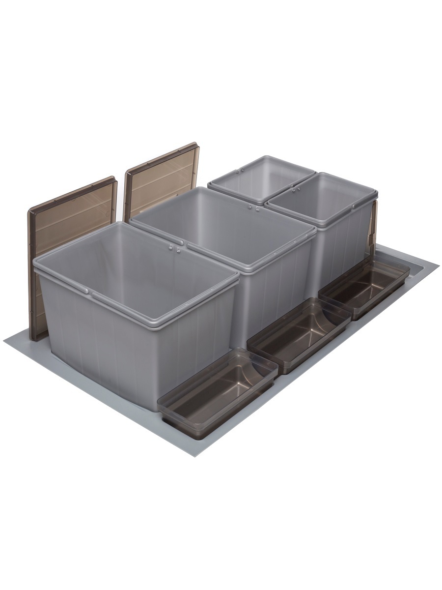 Система сортировки мусора Omega 900/36/4 Metallic Grey NAVAKO 10265 - Вид №2