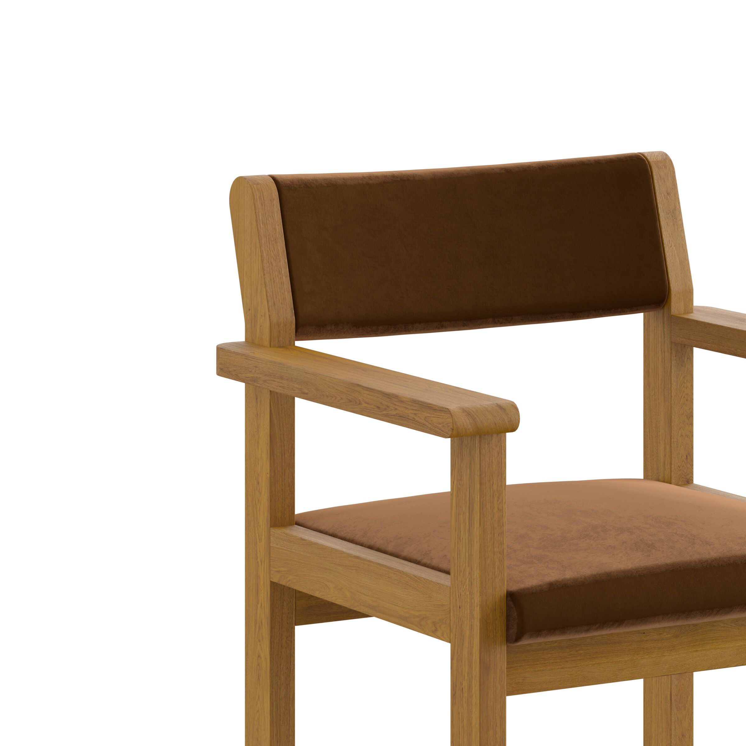 Мягкий стул из массива дерева с подлокотниками e15 ALDE ARCH-00041348 - Вид №7