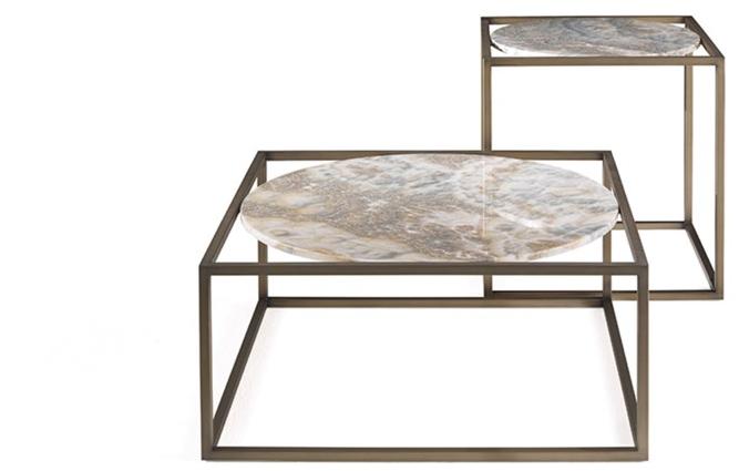 Gianfranco Ferré Home Квадратный журнальный столик из оникса и металла sun-id-1414333 - Вид №1