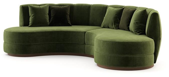 Domkapa Изогнутый бархатный диван  Dki21  - Вид №1