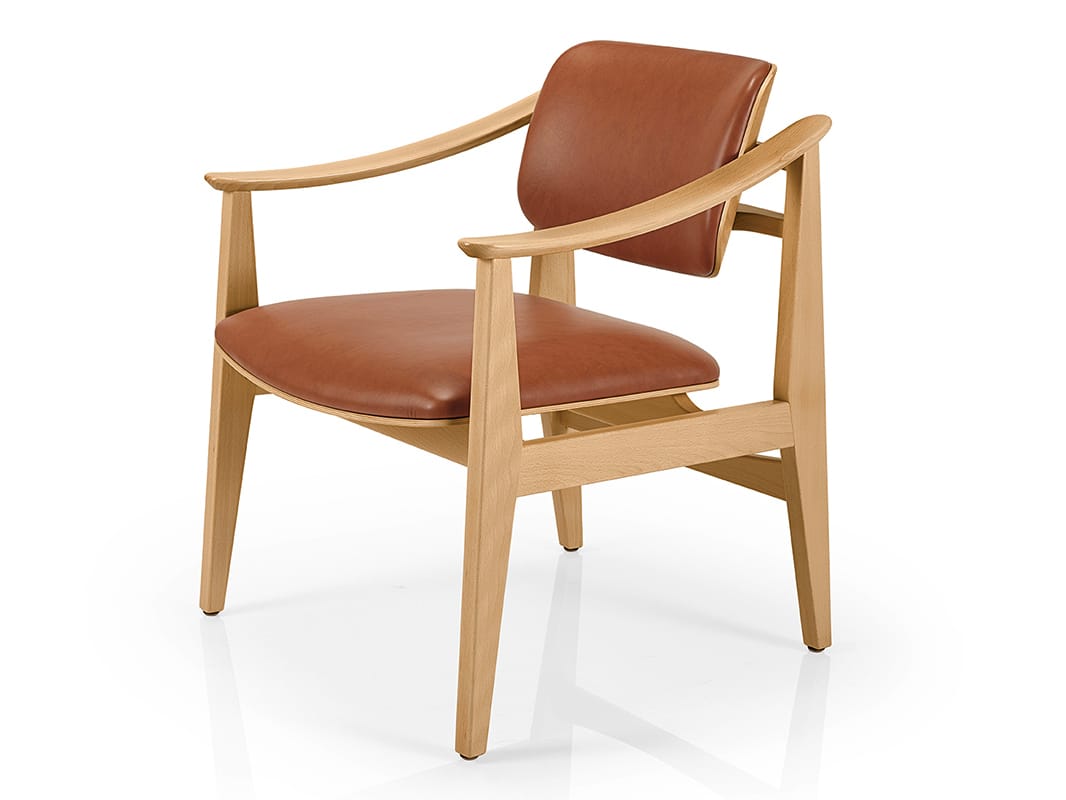 Кожаное кресло с подлокотниками More Contract Shanna ARCH-00014572