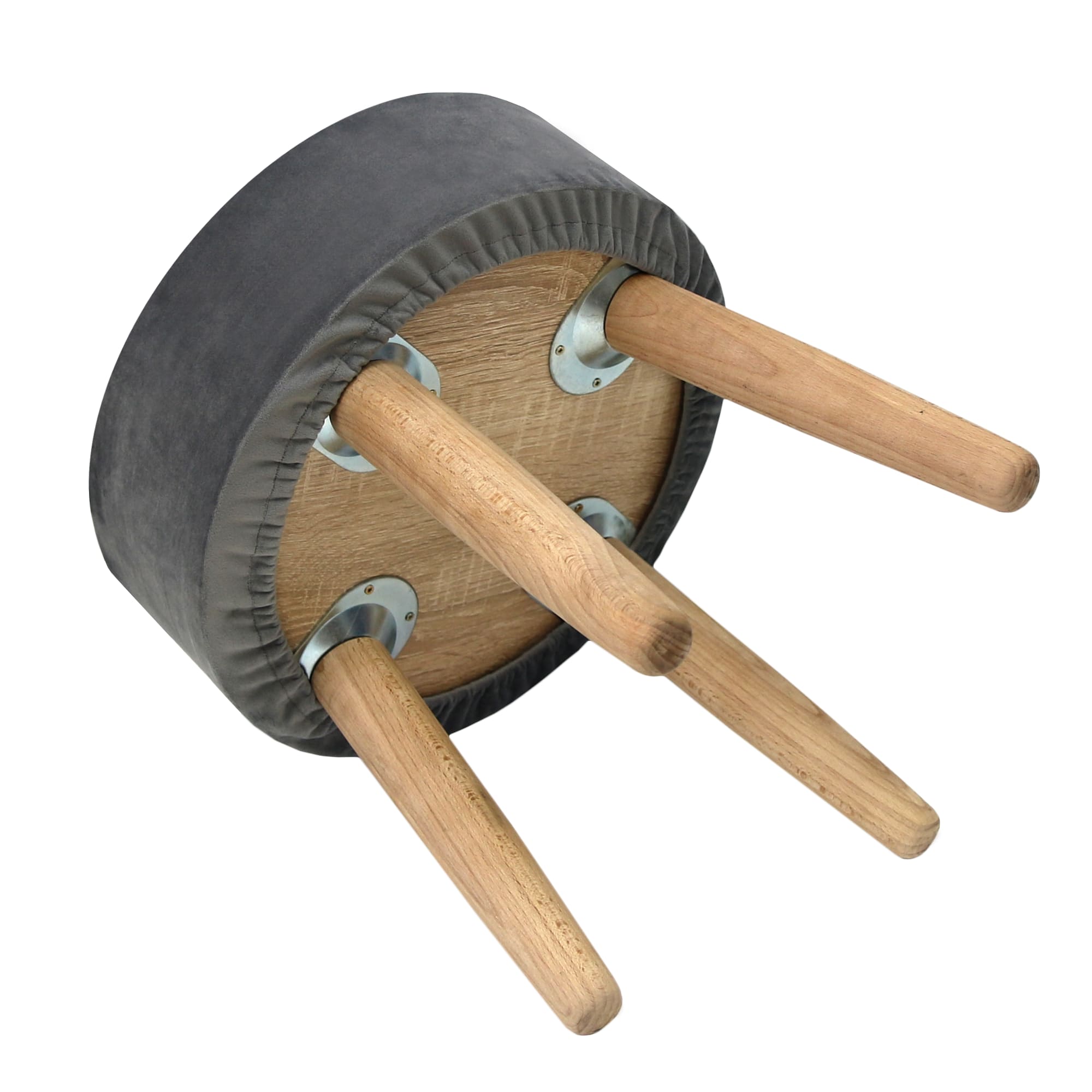 82978490 Табурет с мягкой обивкой, круглый, цвет серый Santreyd  - Вид №1