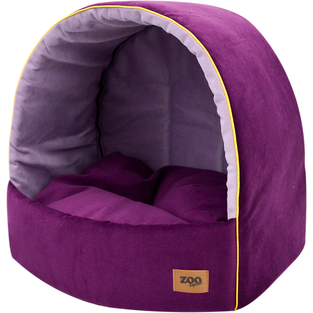 ПР0054469 Дом эстрада-трансформер для животных Ампир мебельная ткань №2 42х36х36см лиловый/баклажан ZOOEXPRESS 