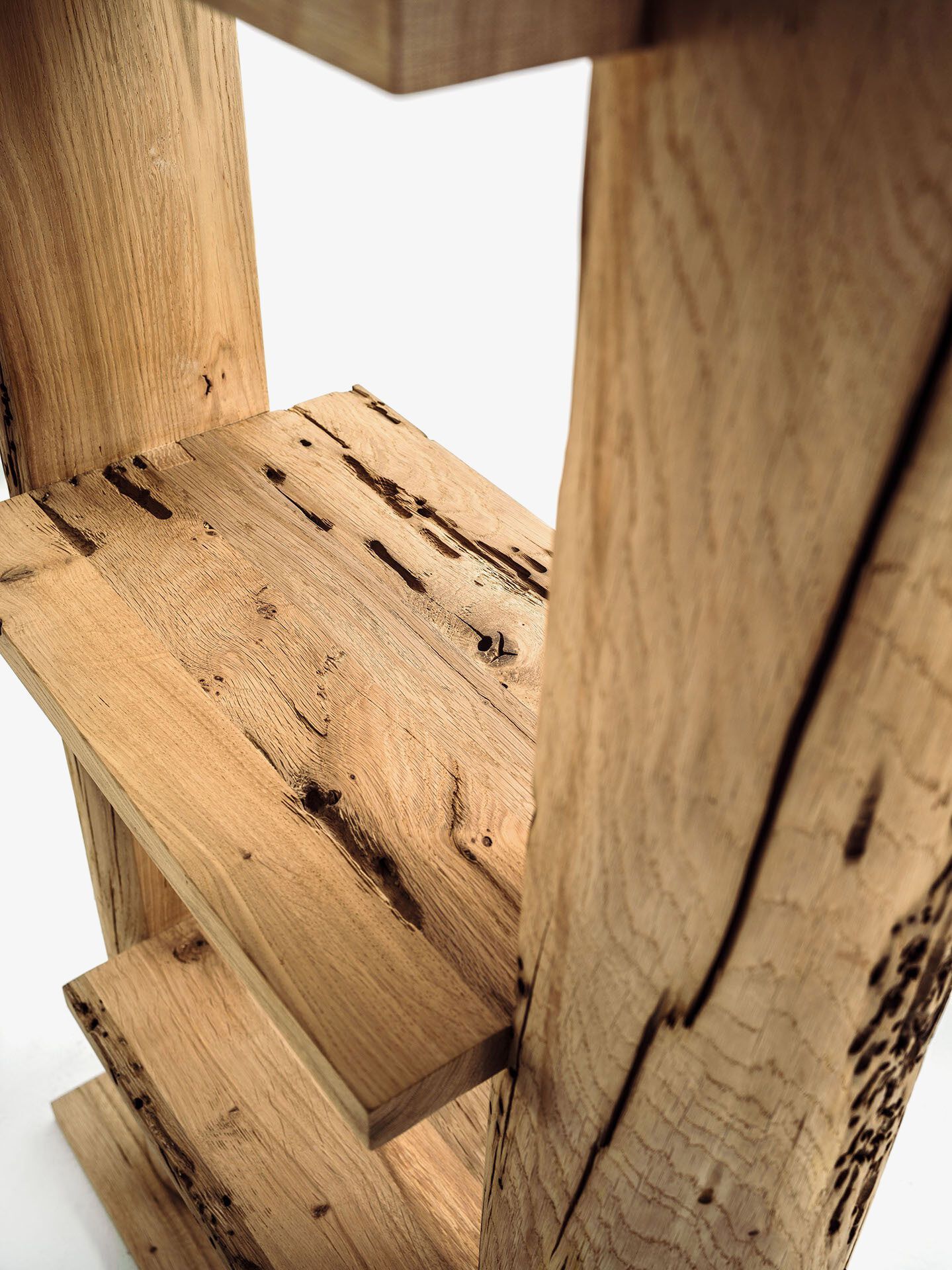 Двухсторонний книжный шкаф из дерева briccola Riva 1920 NOTCH SHELF ARCH-00024818 - Вид №5